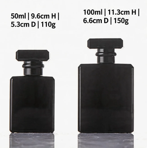 Luxury 50ml Thick Refillable Black Clear Glass Screen Printed Spray Perfume Bottle Screw Cap Empty Atomizer <strong>Reed</strong> <strong>Diffuser</strong> <strong>for</strong> - Product Image 5