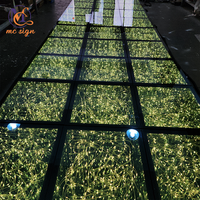Plancher de danse magnétique 3D effet miroir infini imperméable pour la décoration de fête de mariage en gros