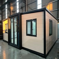 Maison conteneur préfabriquée de luxe extensible 40 pieds x 20 pieds, 4-5 chambres, design moderne, étanche, résistante aux ouragans, pour hôtel ou supermarché