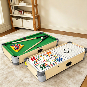 <span class=keywords><strong>Table</strong></span> de billard mini convertible <span class=keywords><strong>multi</strong></span>-<span class=keywords><strong>jeux</strong></span> S.Q.F en MDF, personnalisable, écologique, avec plateau interchangeable, design pliable et peu encombrant pour - Product Image 4
