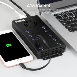 Sipolar A-400C Hub USB C a 10 Porte, Docking Station per Telefoni, Stazione di Ricarica Rapida USB C 2A, Hub Tipo C - Product Image 2