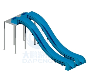 Trên mặt đất hồ bơi kiddies Rides Công Viên Nước thiết bị sợi thủy tinh trượt nước phần - Product Image 1