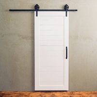 Kit de quincaillerie pour porte coulissante intérieure moderne en bois CBMmart, rail de porte de chambre, kit de suspension simple pour porte de grange coulissante