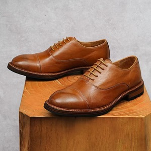 Chaussures habillées pour hommes de haute qualité à lacets avec semelle en caoutchouc souple durable et confortable, chaussures pour hommes faites à la main, nouveau style - Product Image 5