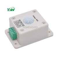 Interrupteur à détecteur de mouvement PIR 12V 24V 8A, infrarouge IR, photosensible, contrôle marche/arrêt, pour couloir et intérieur