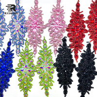 RAYO Applique en strass multicolores à dos plat, phosphorescente, sans nickel, technique à coudre ou à coller, pour robes de danse et vêtements de festival