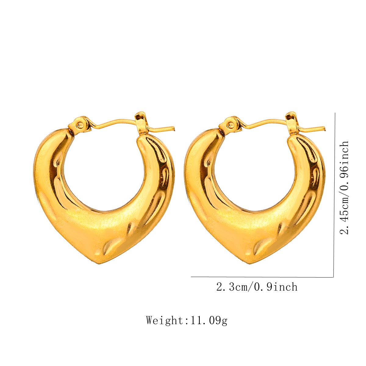 Shop Trendy Stainless Steel Earrings with 18K Gold Plating
