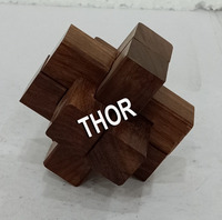 Puzzle 3D en bois pour enfants, défi de poêle à crâne, fait à la main, jeux de magie