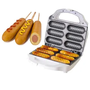 Aifa máquina de waffle comercial elétrica personalizada para cachorro-quente, nova 3 4 6