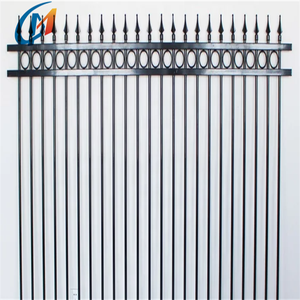 <span class=keywords><strong>Clôture</strong></span> de jardin moderne en fer forgé noir facile à assembler, panneaux de <span class=keywords><strong>clôture</strong></span> de sécurité en acier galvanisé, grillage - Product Image 5
