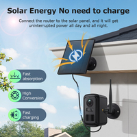 Sistema de Cámara de Seguridad Solar Inalámbrica de 3MP para Exteriores, WiFi, Audio Bidireccional, Tarjeta SD en la Nube, Hub Doméstico, Visión Nocturna de Largo Alcance (4 Cámaras)