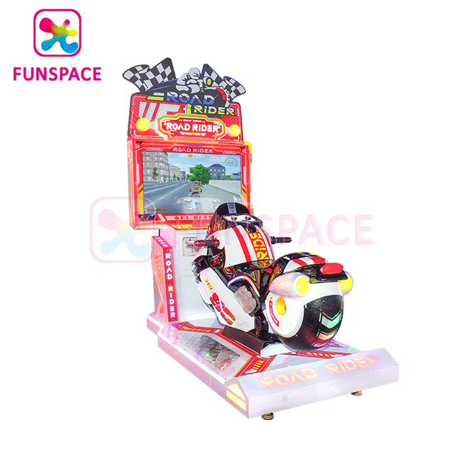 Indoor Playground Coin Operated Amusement Road Driving Motorcycle Racing Gaming Kids Arcade Game Machine
