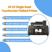 Impresora UV Plana de Inyección de Tinta Nacai A3 3045 DX7 con Pantalla Táctil Automática Portátil sin Bordes para Carcasas de Teléfono, Acrílico, Madera, Vidrio, TPU