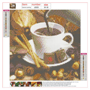 Decorazione domestica punto croce una tazza di caffè pittura diamante all'ingrosso pittura diamante 5D fai da te - Product Image 3