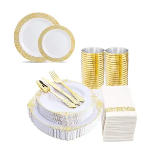 Vaisselle de restaurant Plats Ensembles d'assiettes incassables Plats et assiettes Kits de fournitures de fête jetables