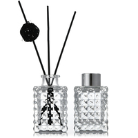 Flacon diffuseur de parfum en verre vide de 100 ml, finition mate givrée