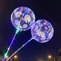 Ballons Bobo imprimés de 20 pouces, ballons lumineux imprimés, décorations de fête d'anniversaire colorées, ballons Bobo