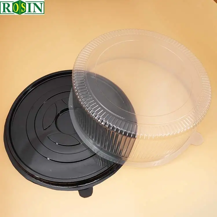 Индивидуальная Заводская одноразовая 12-дюймовая пластиковая круглая прозрачная коробка для торта