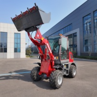 Chargeuse sur pneus diesel 1 tonne 4x4 compacte, mini-chargeuse frontale, petite machinerie de construction, directement de l'usine chinoise