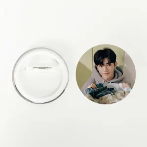 KPOP ZEROBASEONE 2024 Season's Greetings Good Night Photo Printed Badge Brooches Zhanghao Ricky Pins Bag Clothes Decor Fans Gift