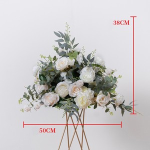 Nuevo Arreglo Floral Geométrico con Ondas de Flores, Candelabro para Mesa, Decoración de Escenario de Boda, Arreglo Floral de Seda - Product Image 1