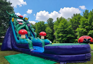 สไลเดอร์น้ำเป่าลม สไลเดอร์เป่าลมขนาดใหญ่ สไลเดอร์เป่าลมยักษ์ แทรมโพลีนกลางแจ้งสำหรับเด็กพร้อมสไลเดอร์ - Product Image 5