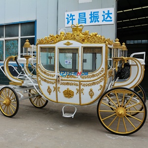 Luxury Four Wheels Sightseeing Electric Royal Carriage Electric Horseless Carriage With Air <b>Conditioner</b> and Sound for Wedding - Product Image 2
