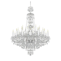 Lustre européen en verre bohème de grande taille, chromé, luminaires suspendus K9