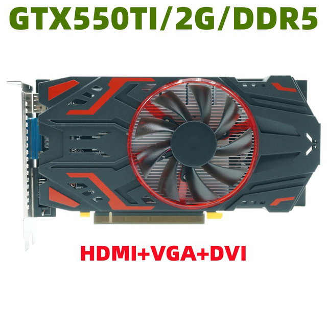 GTX 550 Ti 2GB GDDR5 Discrete Gaming Graphics Card for Desktop PC