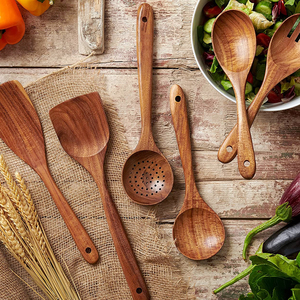 12-Piece Set of Acacia Wood <strong>Kitchen</strong> Cooking Tools Restaurants Hotels Families IncludesSpoons Bowls Stylish <strong>Kitchen</strong> Accessories - Product Image 5