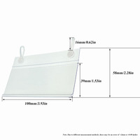 Porte-étiquette suspendu personnalisé en usine Porte-étiquette en plastique Porte-étiquette de panier réutilisable en plastique transparent en PVC pour magasin de détail