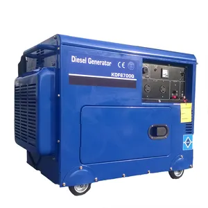 Kama Diesel Generator Set 5.5kva for Residential, 10K Watts Diesel P Water Cooling System 3 Phase 4 Wire 8 Hours 2000KG 0.8