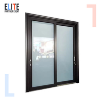 Cloison de séparation intérieure en aluminium avec porte coulissante double vitrage