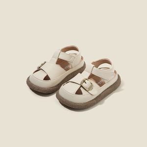 Sandali bambino bambino <span class=keywords><strong>scarpe</strong></span> da bambino ragazze piccola moda antiscivolo estate traspirante morbida pelle microfibra in gomma naturale - Product Image 1