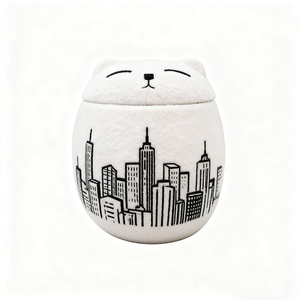 맞춤형 고양이 모양 애완동물 유골함 세라믹 용기 방습 보관 항아리 기념 유골함 도자기 항아리 애완동물 유골 장례 용품 - Product Image 3