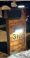 Lampu LED Tenaga Surya Aluminium IP65 dengan Sensor Gerak PIR untuk Dek, Halaman Belakang, Pagar, Teras, Taman, dan Penerangan Dinding