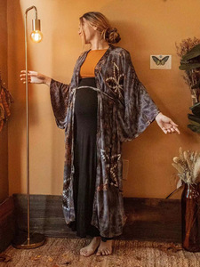 Tie-Dye <span class=keywords><strong>Cardigan</strong></span> Bikini <span class=keywords><strong>Beach</strong></span> Sonnenschutz hemd mit Position ierung Bedruckter Badeanzug Cover Ups <span class=keywords><strong>Beach</strong></span> Kimono - Product Image 2