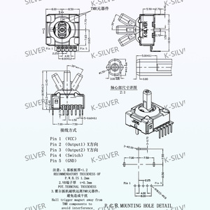 K-Silver ทัมป์สติ๊กแบบแอนะล็อกที่ปรับแต่งได้มีศูนย์ควบคุมการเคลื่อนไหวที่แม่นยำต่ำมีการเปลี่ยนจอยสติ๊ก - Product Image 5