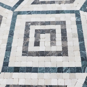Mosaïques murales en marbre personnalisées faites à la main de Foshan, Chine, pour hôtels, salles de bain, douches et projets de rénovation. - Product Image 3