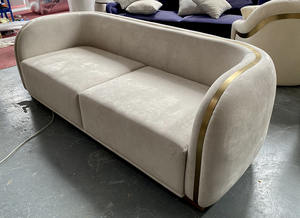 Oturma odası mobilya bej kanepe yatak kanepe kumaş kanepe ile Metal taban arkalığı 5 yastıklar - Product Image 4