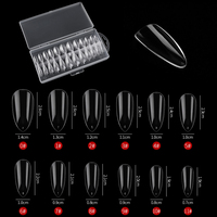 Kit complet d'ongles artificiels transparents sans odeur pour la maison et le salon, pour techniciennes en manucure, avec embouts d'art pour ongles.