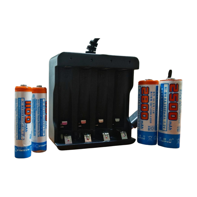 Rechargeable Battery Charger 1.2V 150mA*4 Intelligent Ni-MH Battery Charger for 1.2V AA/AAA Ni-MH Battery