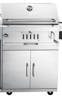 Gril à gaz moderne réglable en acier inoxydable Assemblage facile Dispositif de sécurité de flamme de barbecue extérieur à la maison avec fonction de plaque chauffante