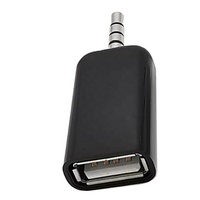 3,5 mm AUX-Audio Steckdose Jack zu USB zu Weiblichem Konverter Adapter Auto-Audio-Konverter USB-Antrieb Anschluss CD-Player