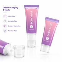 Colle adhésive corporelle en roll-on 30ml 50ml, emballage personnalisé, support marque privée