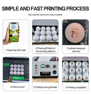Imprimante automatique de balles de golf F1080 à jet d'encre UV 2400 DPI, prise en charge de la technologie mobile, personnalisation en ligne, usage domestique et commercial - Product Image 4
