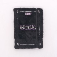Carnet de notes Beetlejuice en peluche, officiellement sous licence, doux et moelleux, papeterie Kawaii pour enfants, cadeau gothique mignon