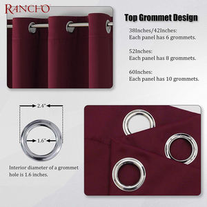 Rideaux occultants modernes en rouge bordeaux fantaisie pour chambre d'hôtel à bas <span class=keywords><strong>prix</strong></span> - Product Image 3