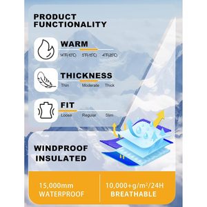 Pantalon de snowboard personnalisé pour femmes, imperméable 15K, respirant 10K, vêtements de ski isolés - Product Image 6