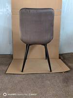 Chaises de salle à manger modernes en cuir PU italien, tissu velours, pieds en métal noir, style vintage pour la maison, le restaurant et la cuisine